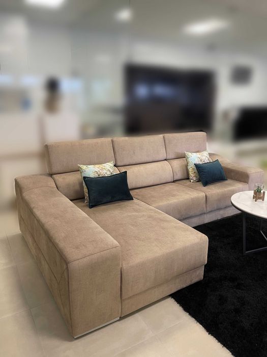 Sofá Chaise Esq. Moderna cor cast c/2,75MT