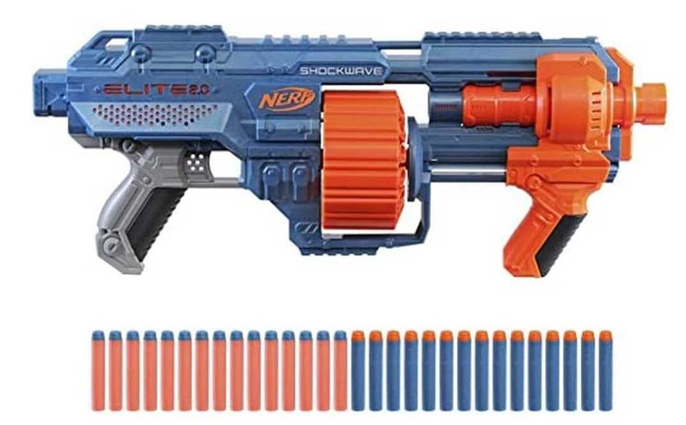 Wyrzutnia Nerf Elite 2.0 Shockwave RD-15, 30 strzałek obrotowy