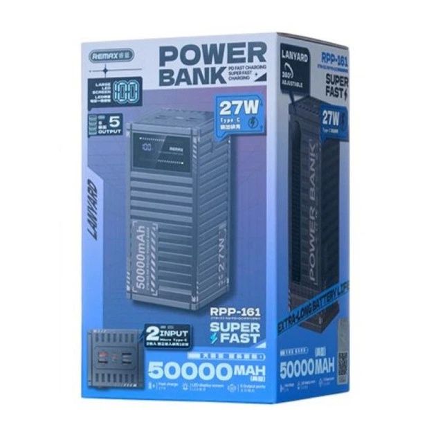 Power bank REMAX RPP-161 50000 mAh PD27W+QC3.0 (22.5W)