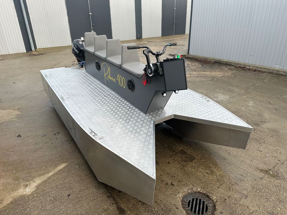 Катамаран RUBAN 400, алюмінієвий понтонний човен з мотором Моторний човен понтон яхта