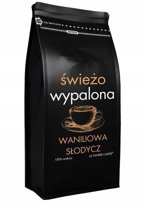 Kawa ziarnista Waniliowa 200g ŚWIEŻO PALONA 100% Arabica smakowa