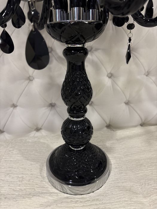 Castical preto lapidado com apontamento inox faz conj com os de teto