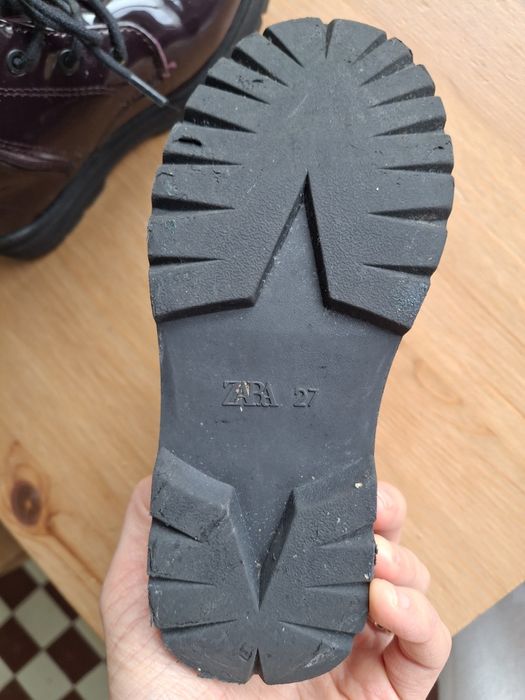 Botas de criança de verniz Zara Nr 27 roxo