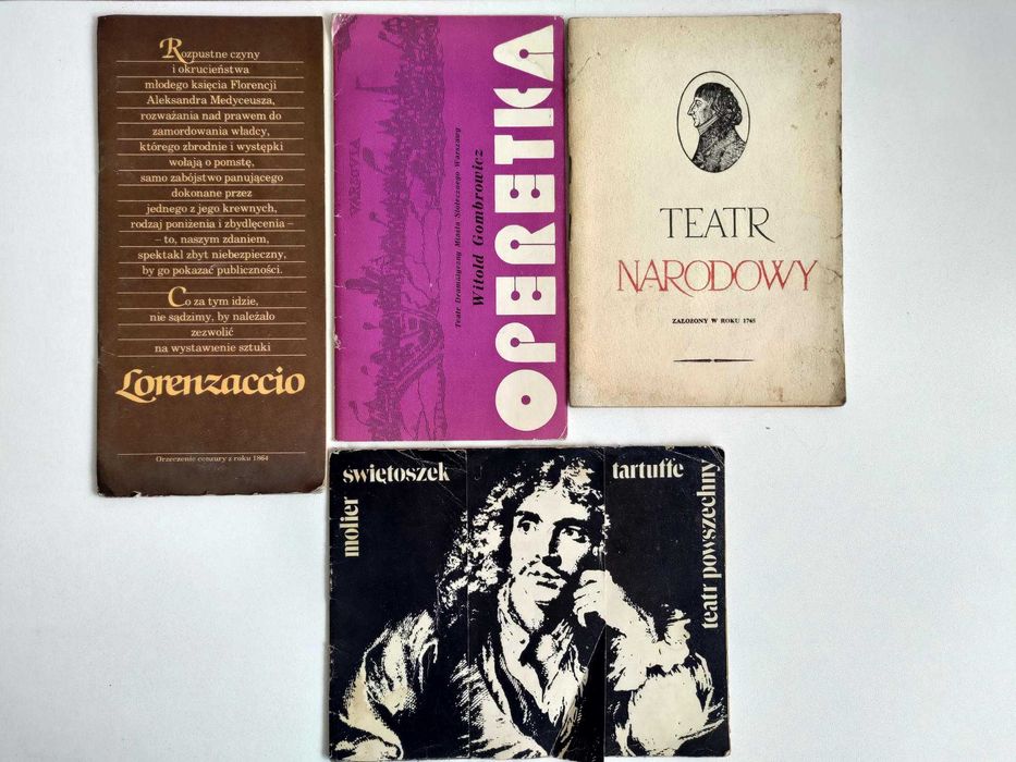 Archiwalne programy teatralne scen warszawskich, lata 70-80