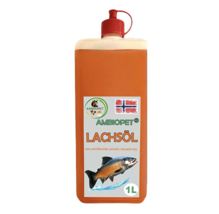 Лососева олія Ambiopet для собак, котів і навіть коней — 1 літр