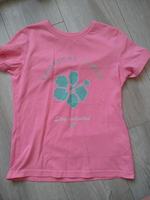 Koszulka  t-shirt 4f różowa 152r