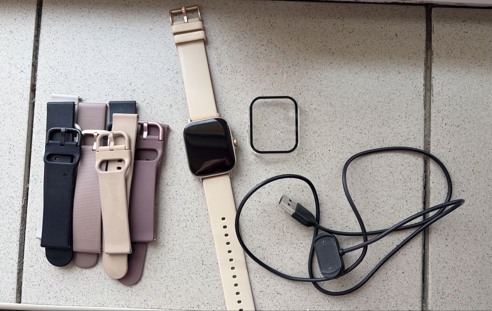 Amazfit GTS 3 – złoty | bardzo dobry stan | komplet + 7 pasków