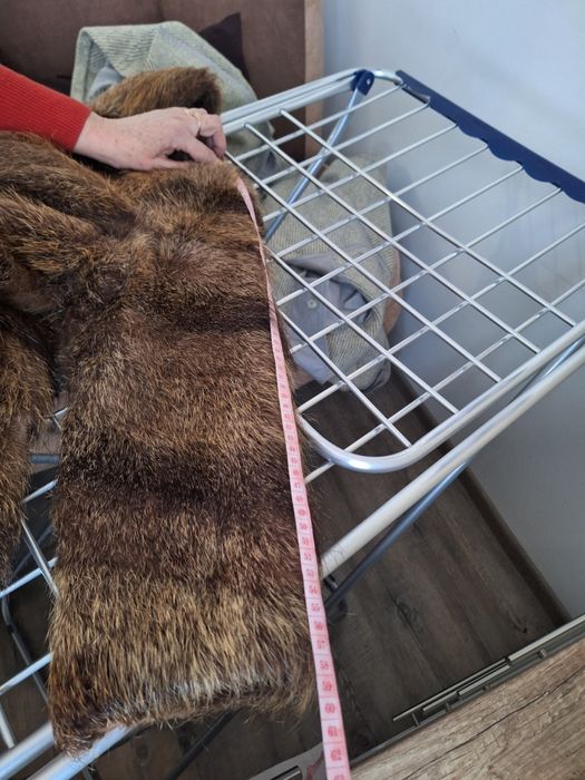 Futro damskie z nutrii w jodełke L