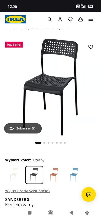 Sandsberg IKEA czarne 4 szt.
