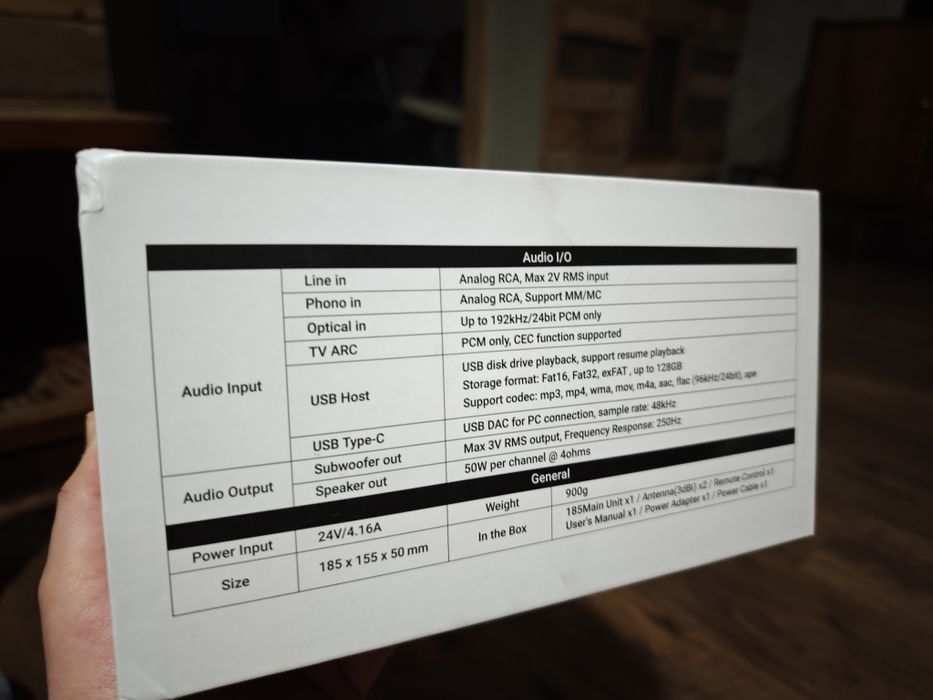 Nowy wzmacniacz stereo Arylic B50 z bluetooth