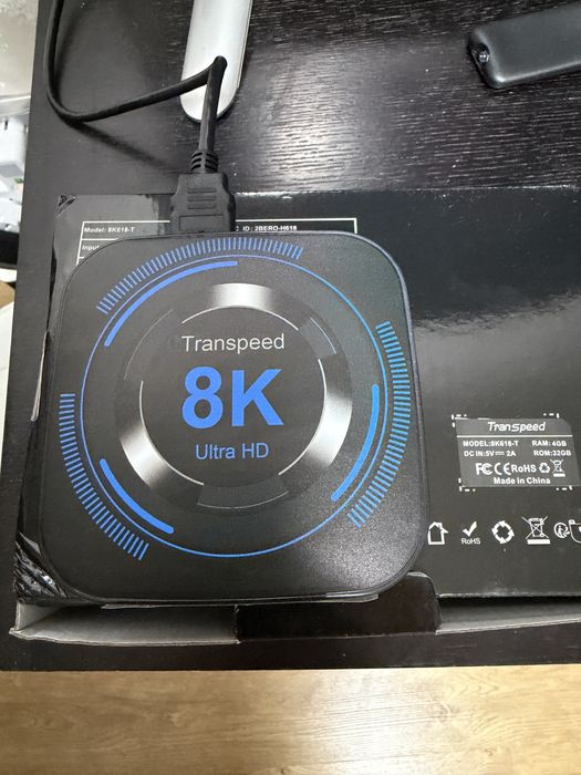 Android Smart TV приставка Transpeed 8K Ultra HD, Wi-Fi, IPTV