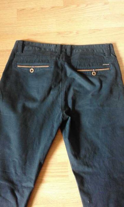 spodnie granatowe męskie nogawka prosta M