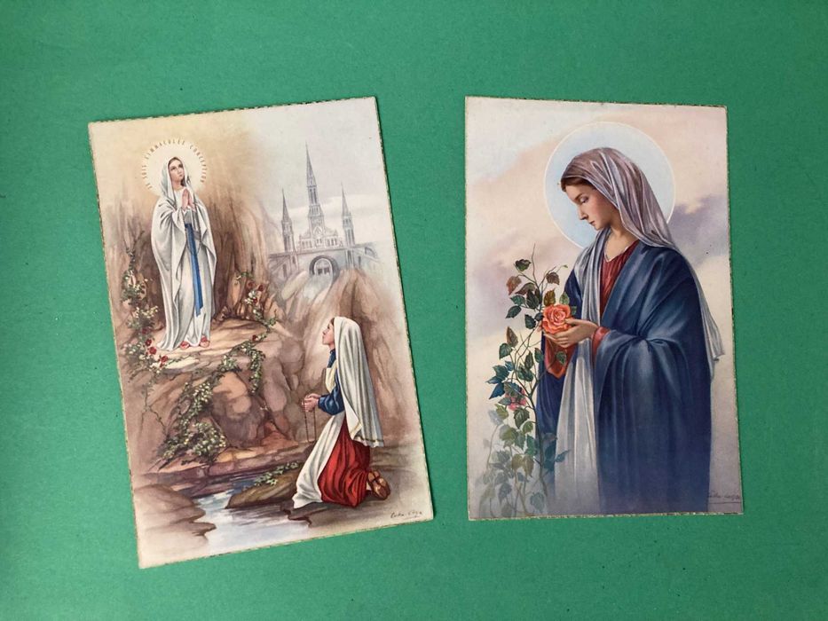 Lote 2 Postais Religiosos Anos 50/60 Espanha
