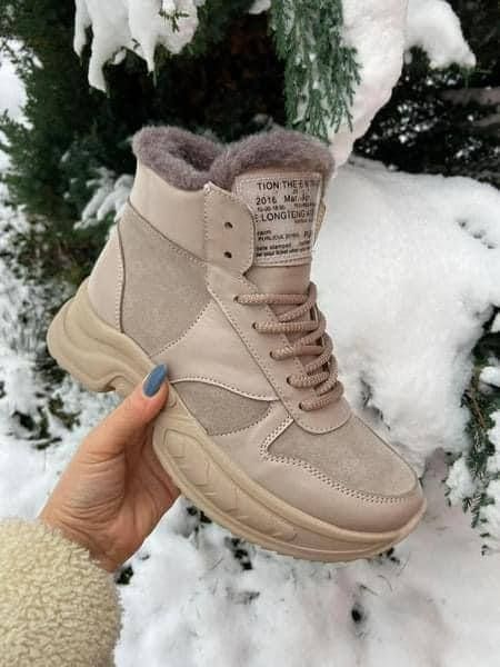 Ботинки кроссовки зима женские чёрные размеры черевики кросівки жіночі ...