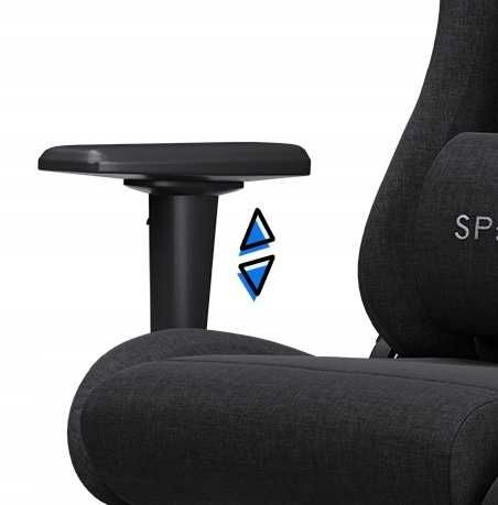 fotel gamingowy materiałowy obrotowy biurowy gracza kubełek sense7