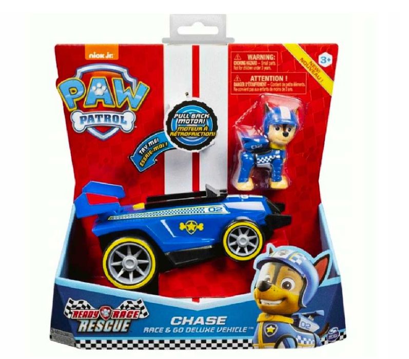 SPIN MASTER Psi Patrol Ready Race Rescue pojazd PULL BACK  Z DŹWIĘKIEM