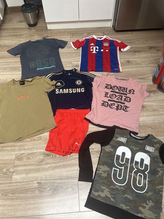 Paka dla  chłopaka 158 kurtka Tom Tailor. Koszulki Adidas Umbro
