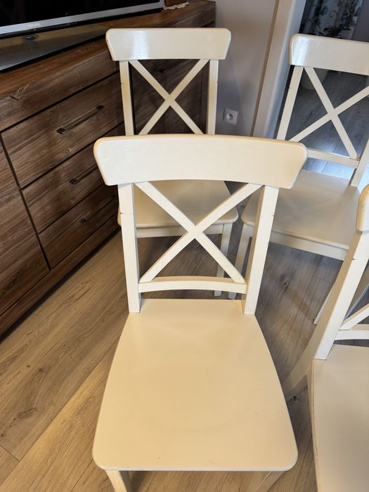 Zestaw 5 krzeseł drewnianych Ikea ROSENTORP