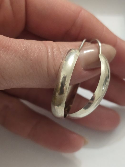 Srebrne kolczyki koła, srebro 925