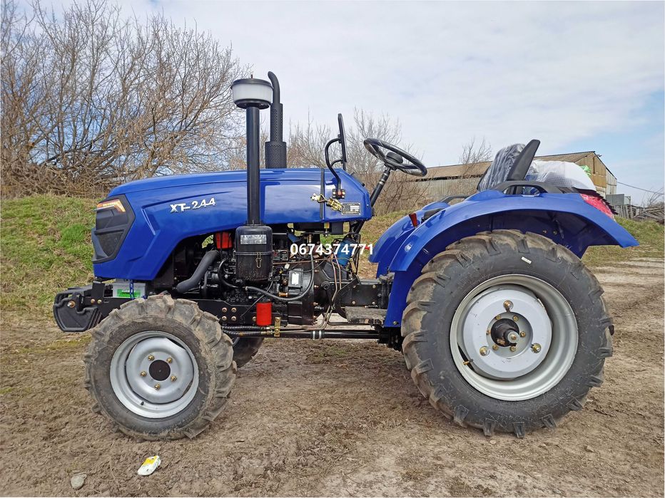 Мінітрактор Форте ХТ-244 LUX з ведучим передком доставка безкоштовнадо самого двору гарантія сервіс є кредит надсилаемо відео огляд трактора
