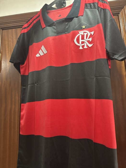 Camisola do flamengo gola polo