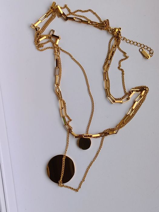 Naszyjnik w złotym kolorze komplet stainless steel