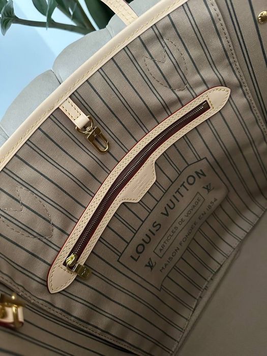 Сумка жіноча Луі Вітон Neverfull  шкіряна в наявності Люкс версія