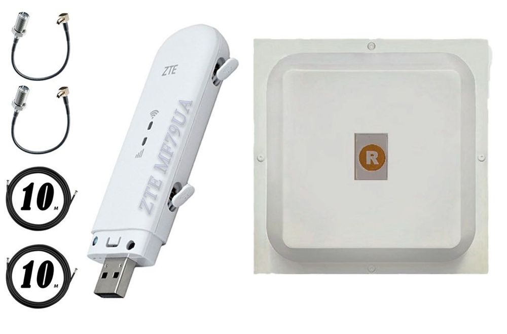 Комплект для 4G WiFi ZTE MF 79UA+Антена до 15км