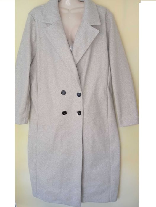 Мягкое двубортное пальто без подклада межсезон р 54   Reserved