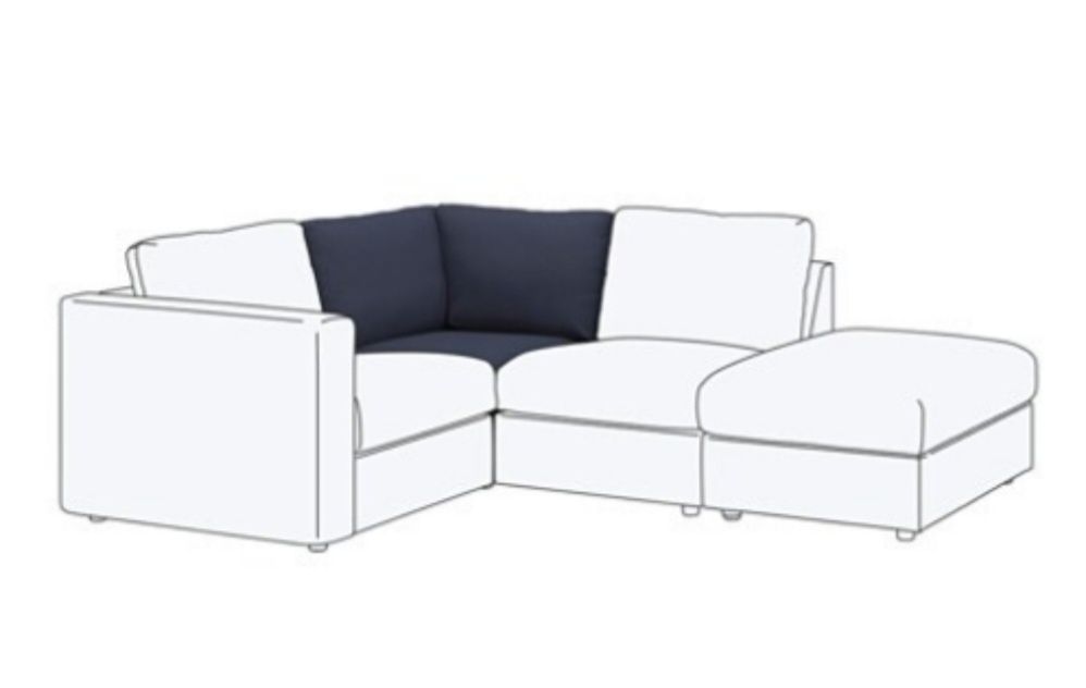 Ikea Vimle pokrycie sekcji narożnej orrsta czarnoniebieski