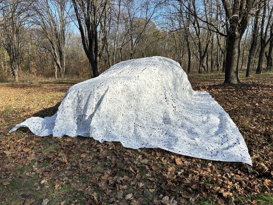 Маскувальна сітка біла зимова комуфляж розмір 6х5