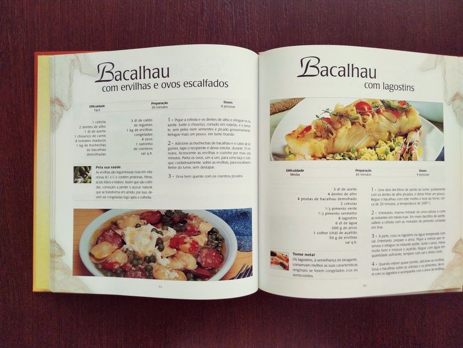 Grande livro das receitas de bacalhau, novo. Capa dura