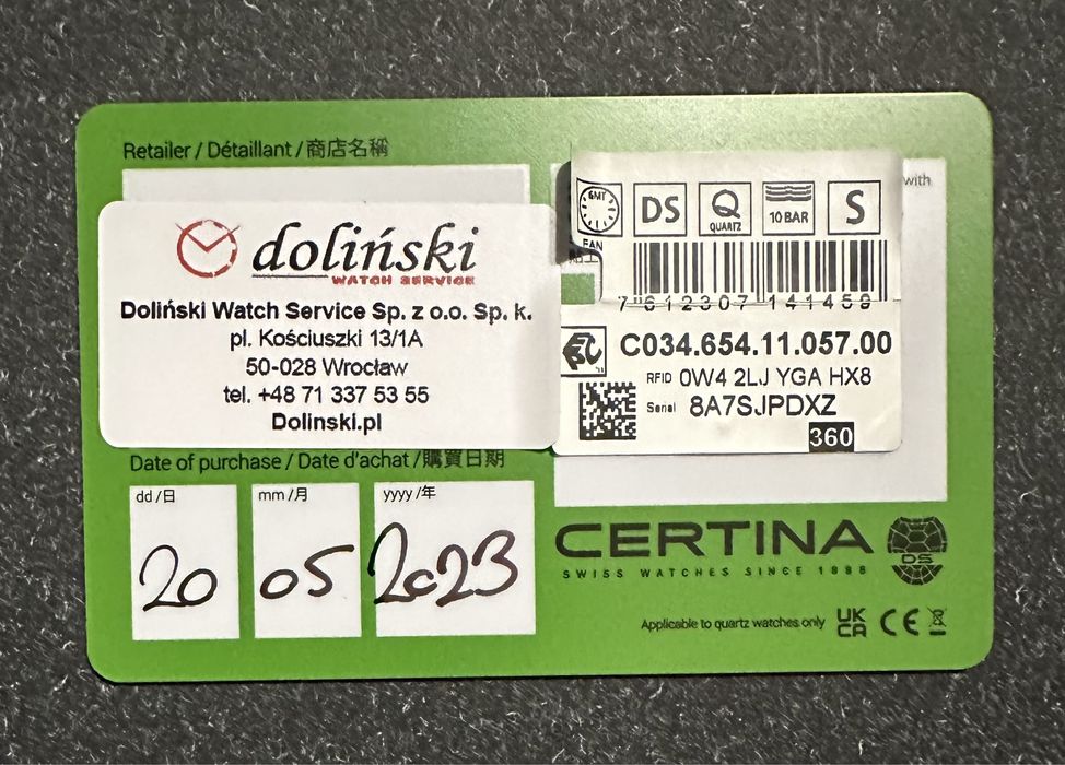 Zegarek Certina DS Podium Chrono męski