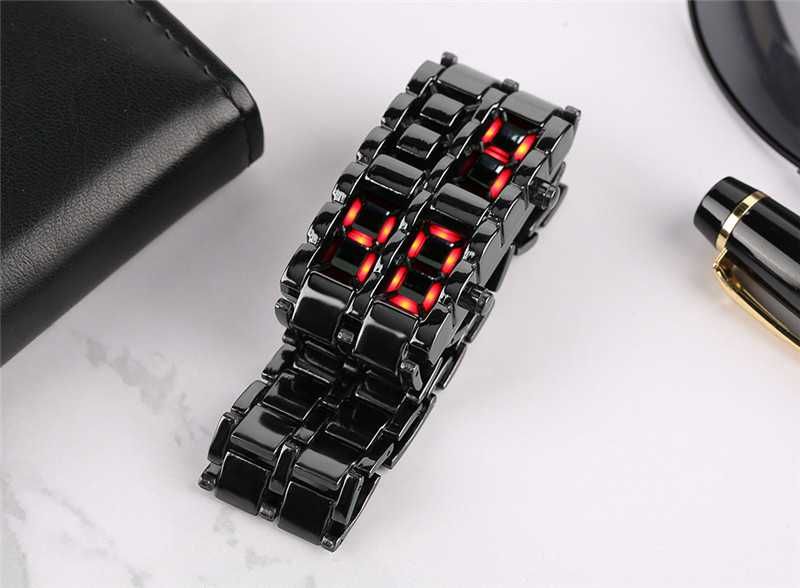 Pulseira Relógio unisexo Criativo LED
