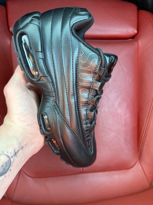 (ОПЛАТА ПІСЛЯ ОГЛЯДУ)Nike Air Max 95 x Supreme All Black Найк Аір Макс 95 х Сумпрім Чорні