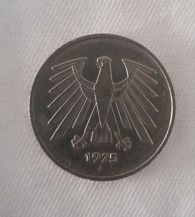 Alemanha - Águia - 2 Moedas 5 marcos - Letras D e J