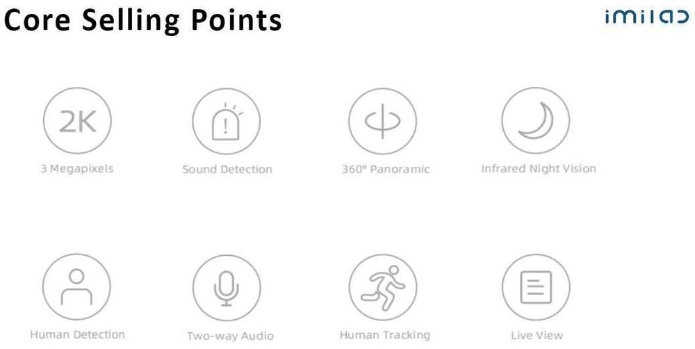 Kamera domowa 4K Security Home IR Obrotowa microSD