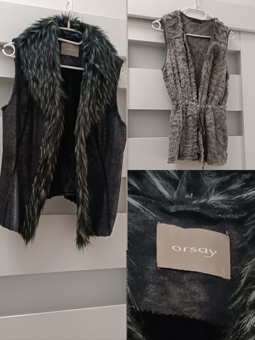 Kamizelka Orsay futerko 40 na M L L/xl + kamizelka cekiny