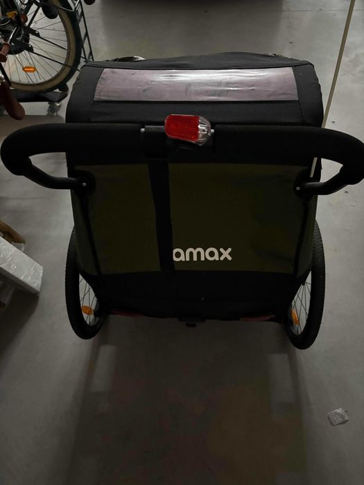 Reboque de Bicicleta HAMAX IXPLORER - Verde - MUITO BOM ESTADO