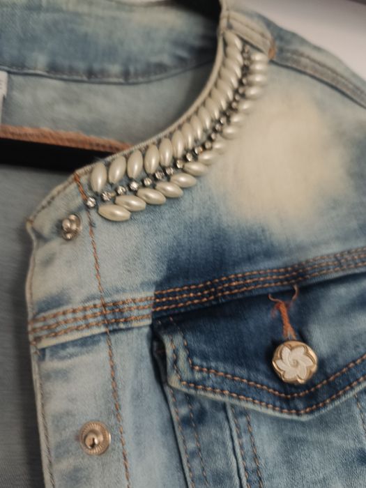 Katana jeansowa, krótka