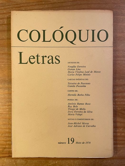 Colóquio - Letras - Número 19 (portes grátis)