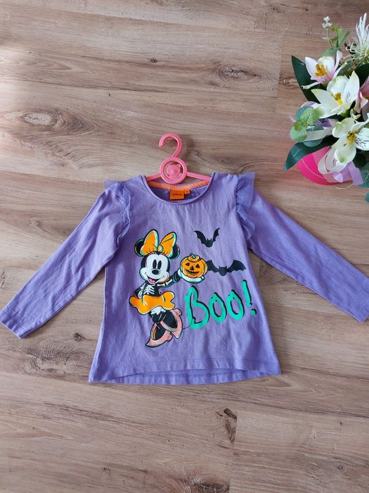 Fioletowa bluzka Disney Myszka Miki Halloween (rozmiar 104)