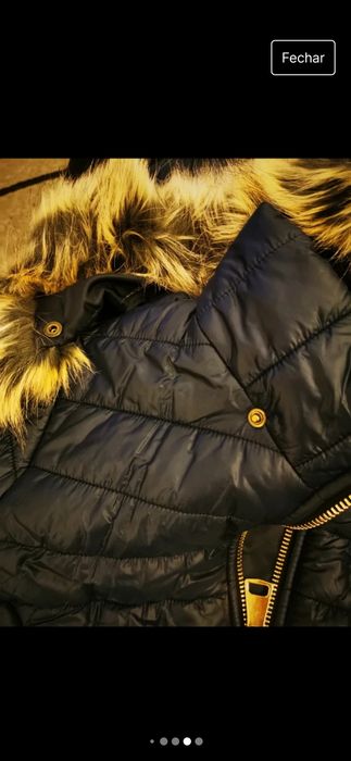 Blusão acolchoado com capuz removível