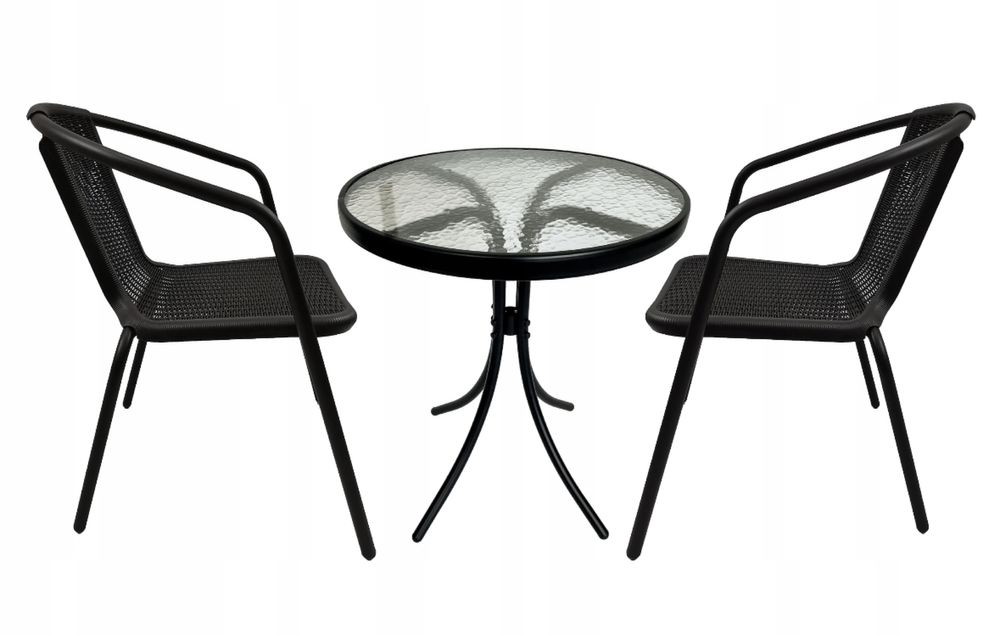 Zestaw Mebli Ogrodowych Meble Ogrodowe 2 Krzesła Stolik Stół Ogrodowy