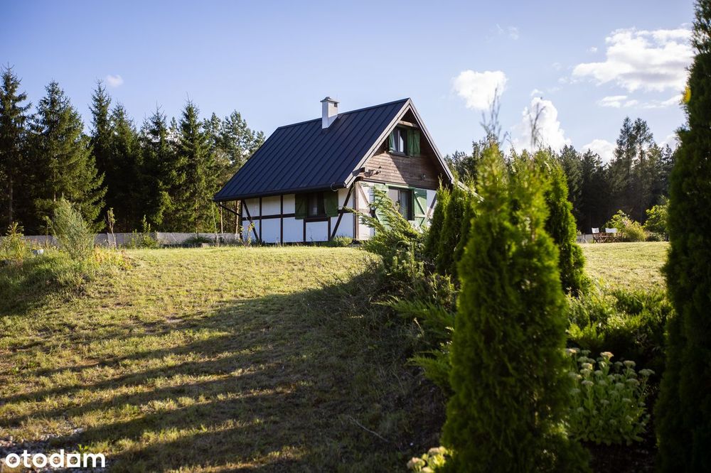Klimatyczny domek całoroczny na mazurskim wzgórzu