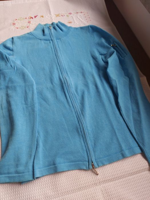 Casaco de malha Turquesa da Zara - Tam° S.