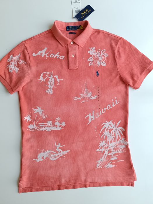 Рубашка Футболка Поло Polo Ralph Lauren Hawaii print p-p S-M