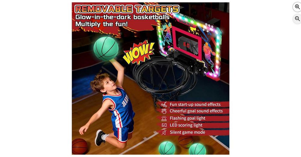 Tablica do gry w kosza LED sterowana pilotem