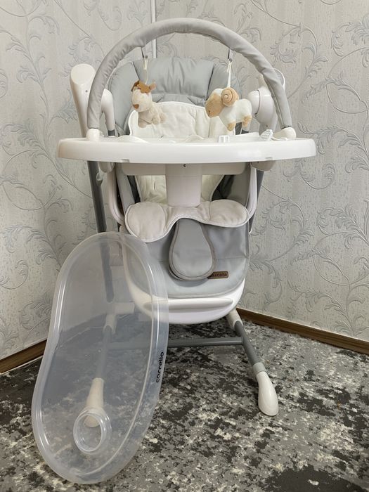 Стільчик для годування/заколисуючий центр /Carrello Cascata Ash Grey)