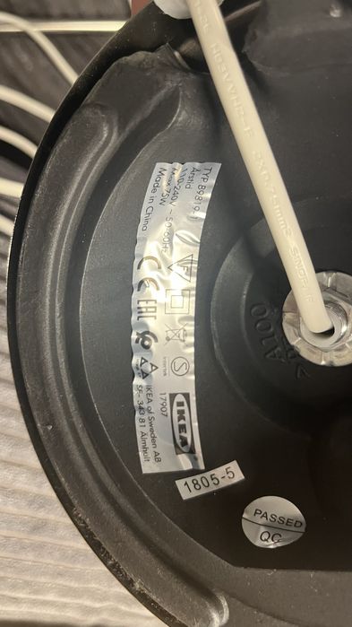 Lampa stołowa ikea nocna biała arstid